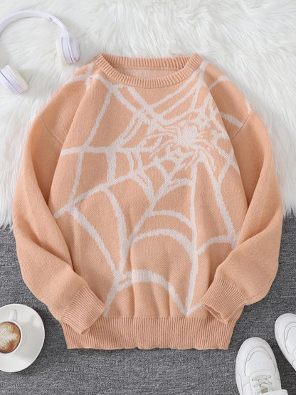 Spider Web Sweater - Pink variant
