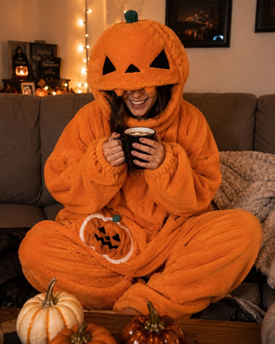 Pumpkin Onesie Pajamas
