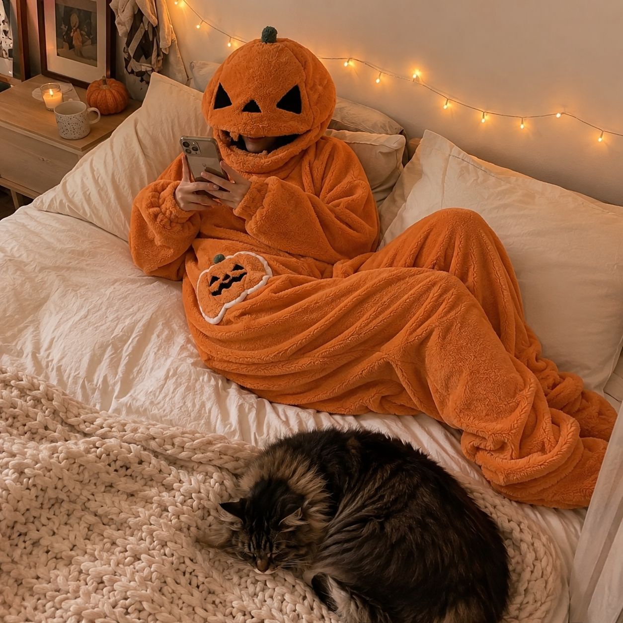 Pumpkin Onesie Pajamas