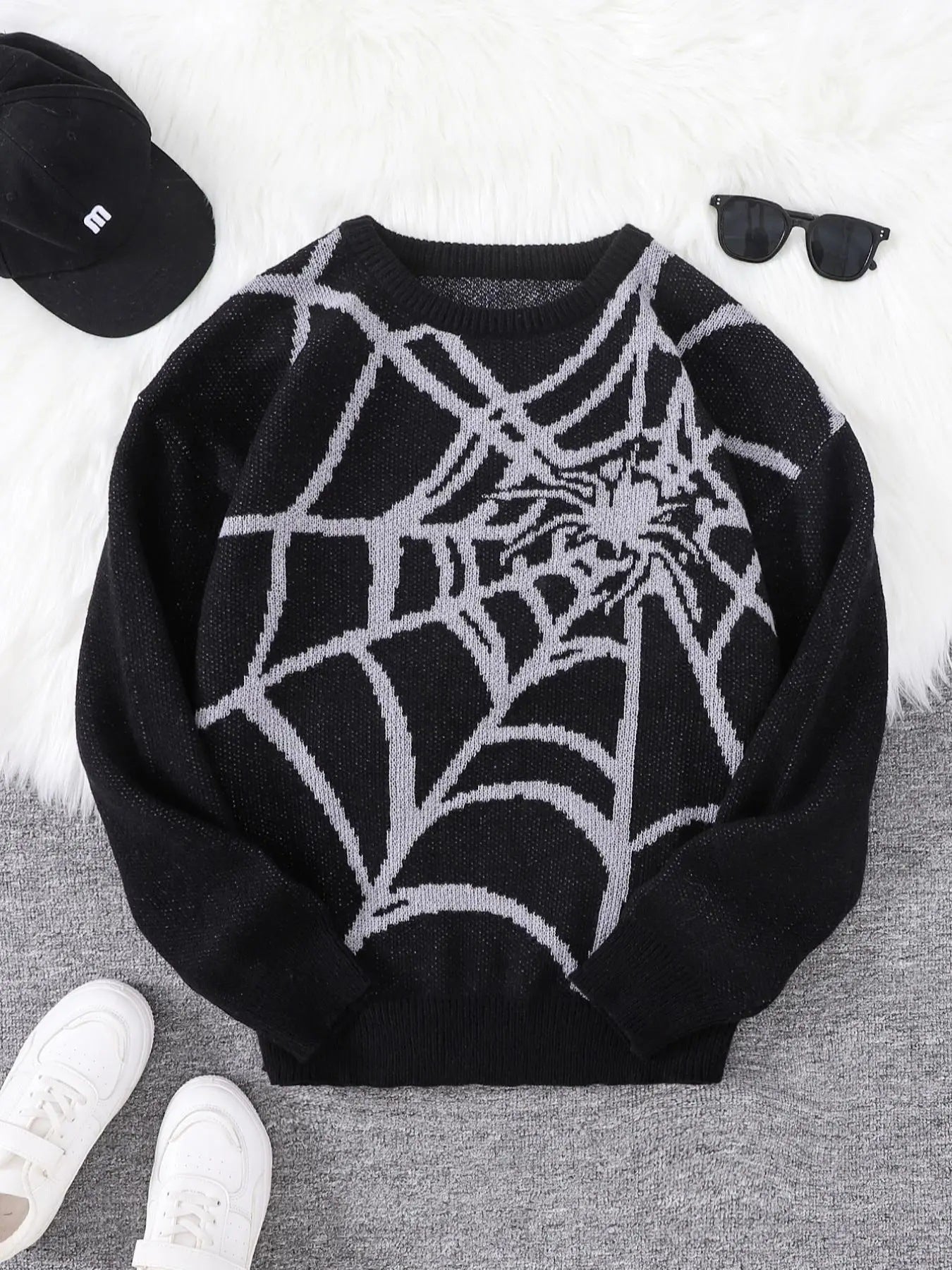 Spider Web Crewneck Sweater