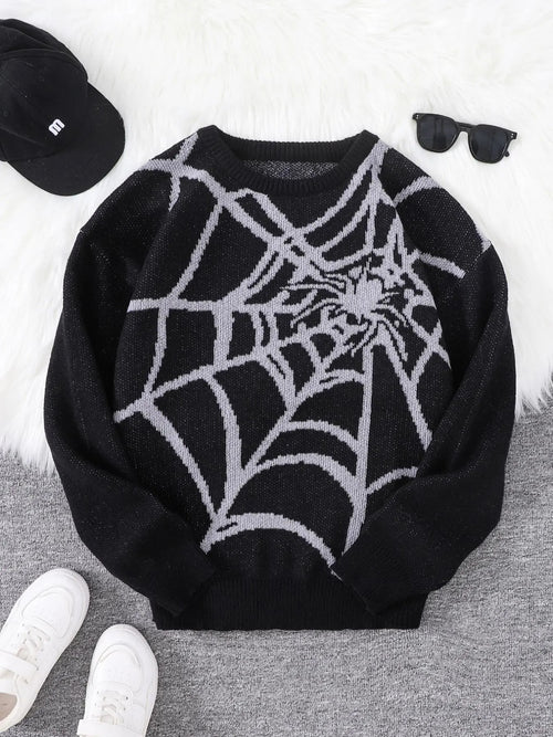 Spider Web Crewneck Sweater