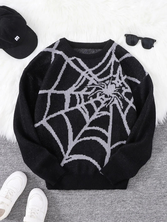 Spider Web Crewneck Sweater