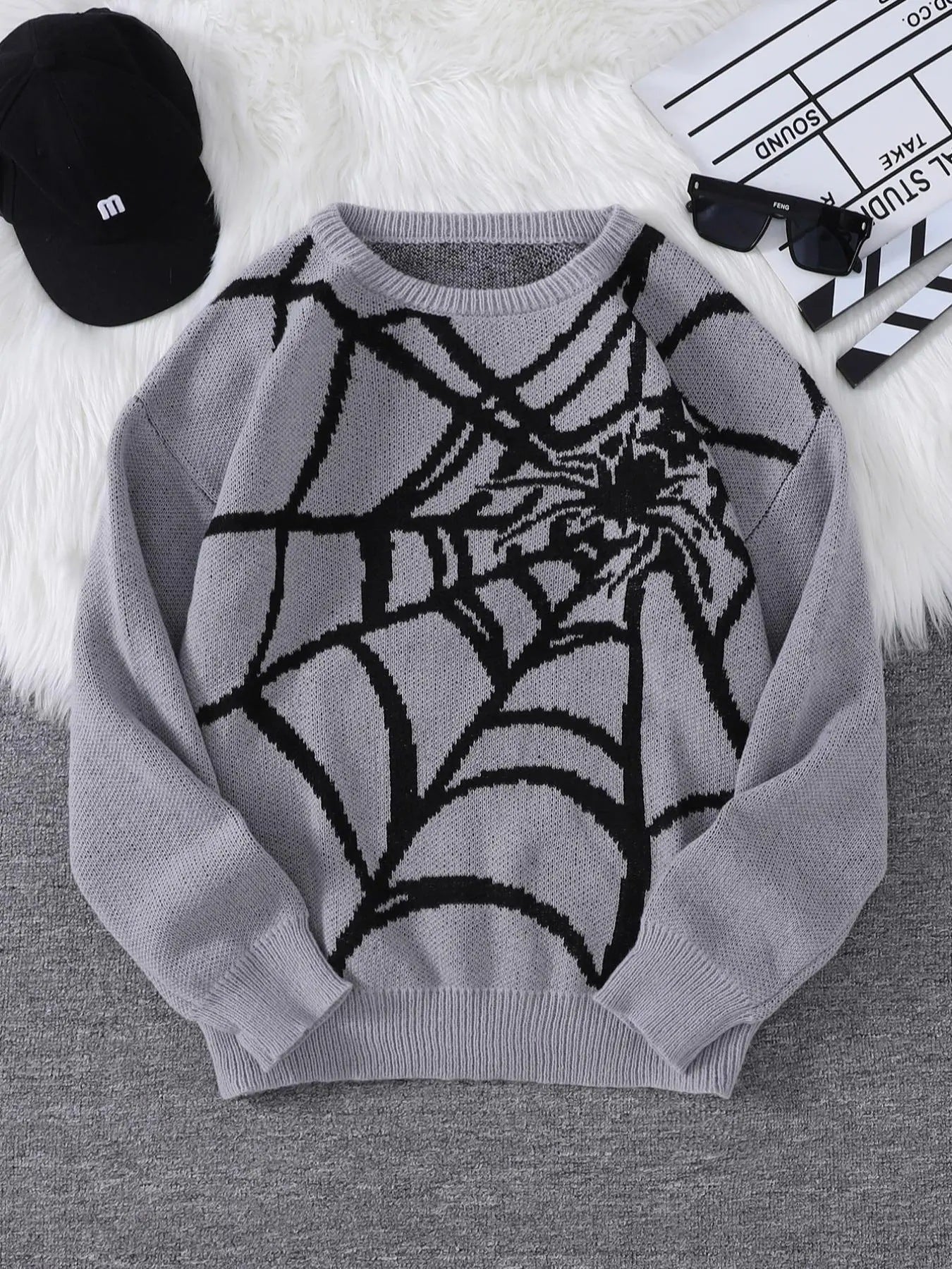 Spider Web Crewneck Sweater