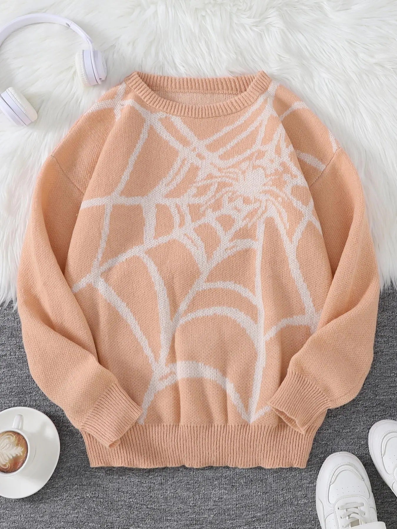 Spider Web Crewneck Sweater