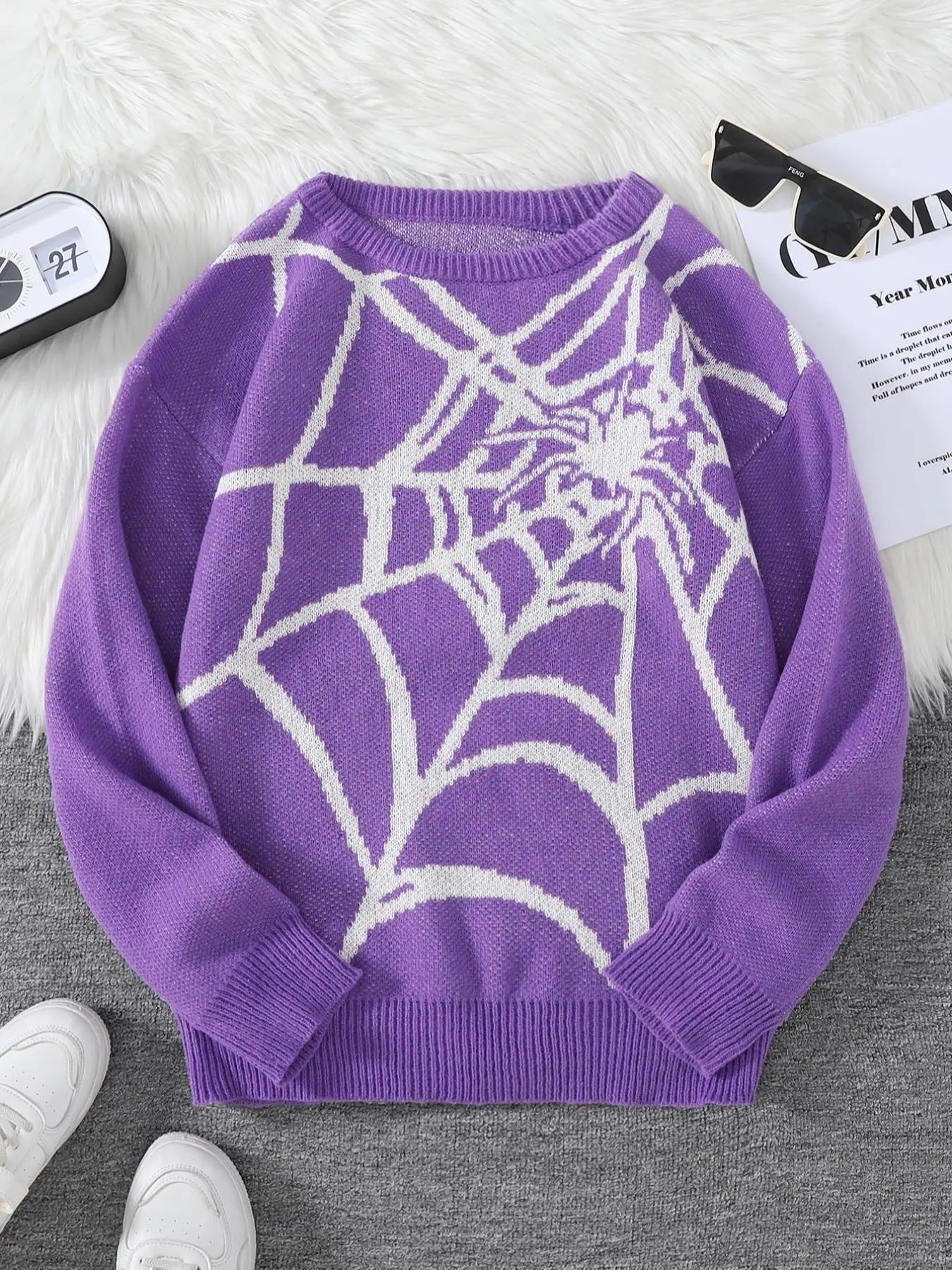 Spider Web Crewneck Sweater