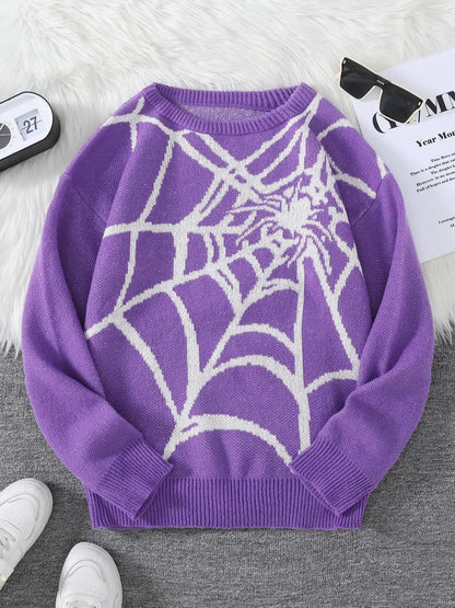 Spider Web Crewneck Sweater