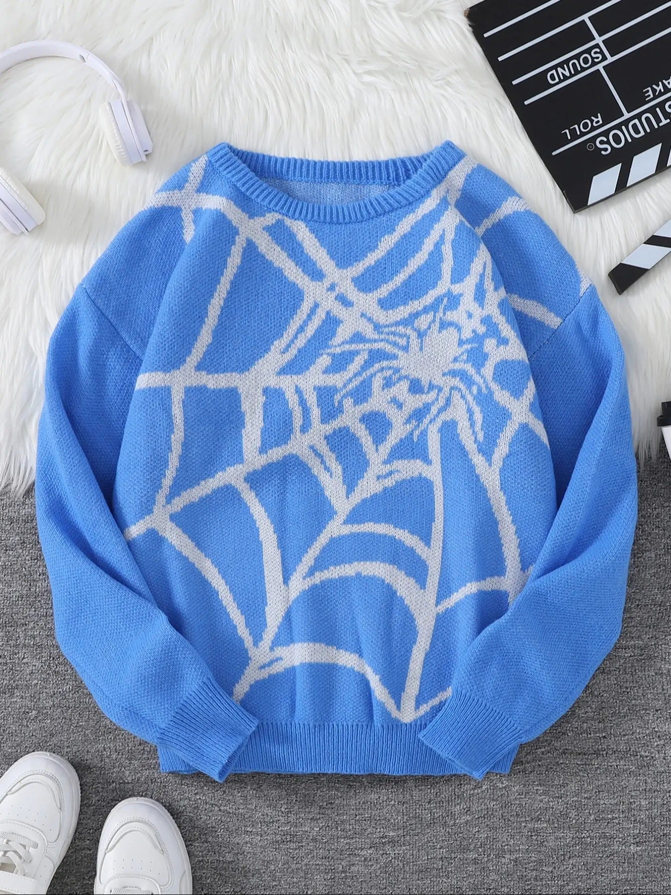 Spider Web Crewneck Sweater