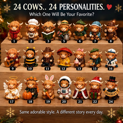 24-Day Highland Cow Advent Calendar