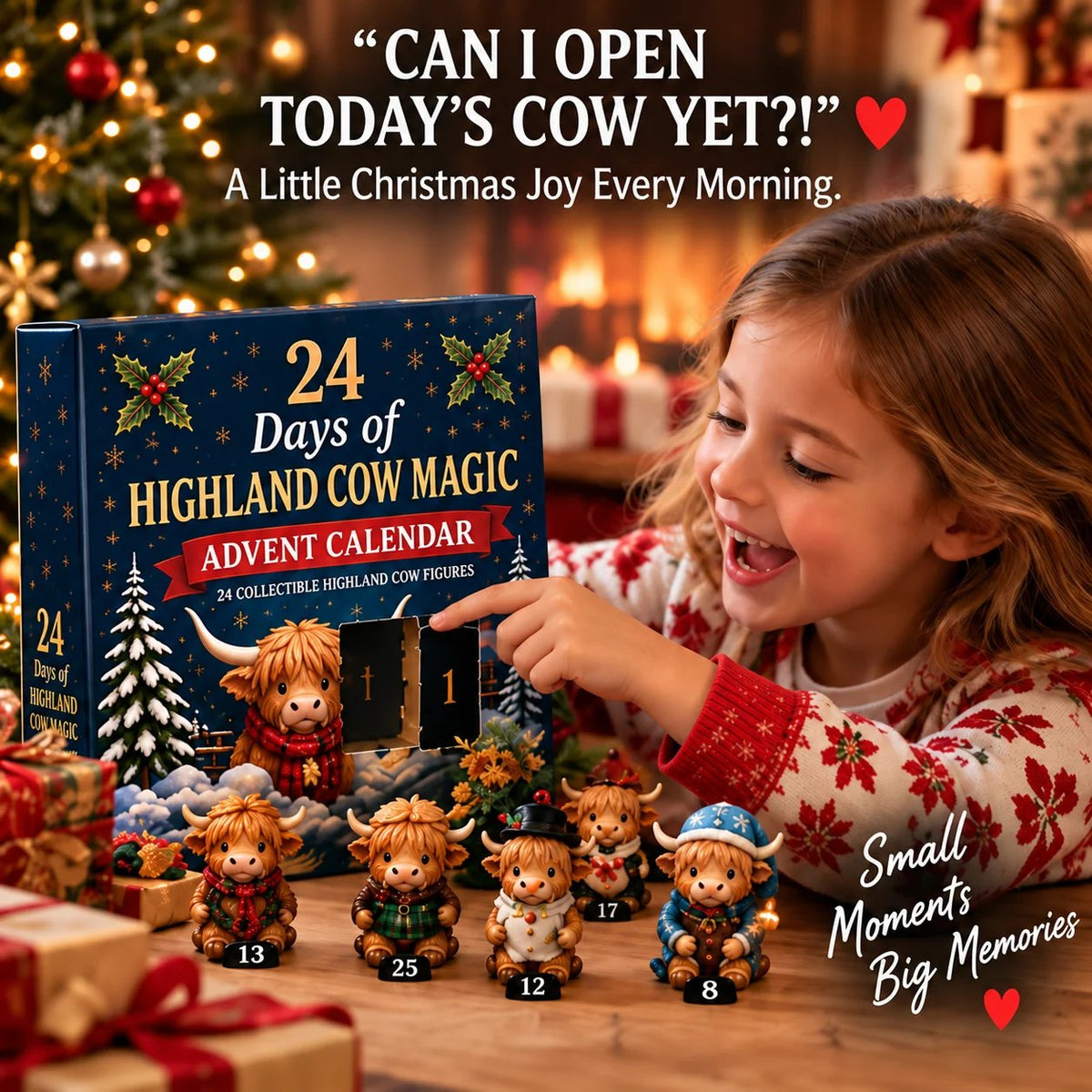 24-Day Highland Cow Advent Calendar