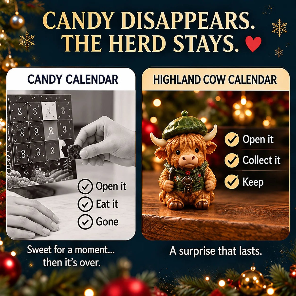 24-Day Highland Cow Advent Calendar