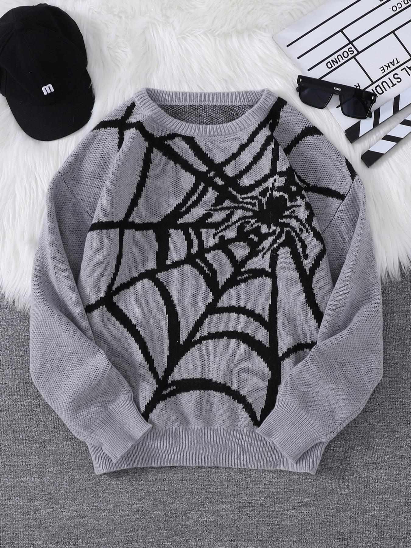 Spider Web Sweater - Gray variant