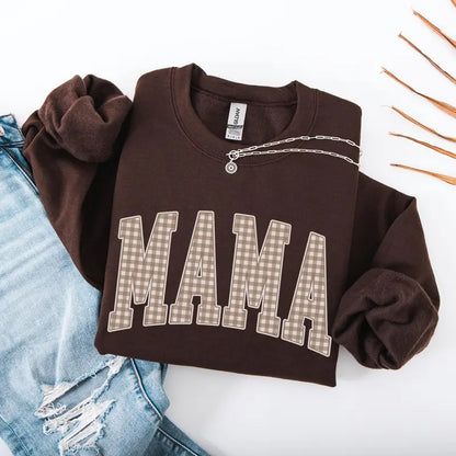 Gingham Mama Sweatshirt