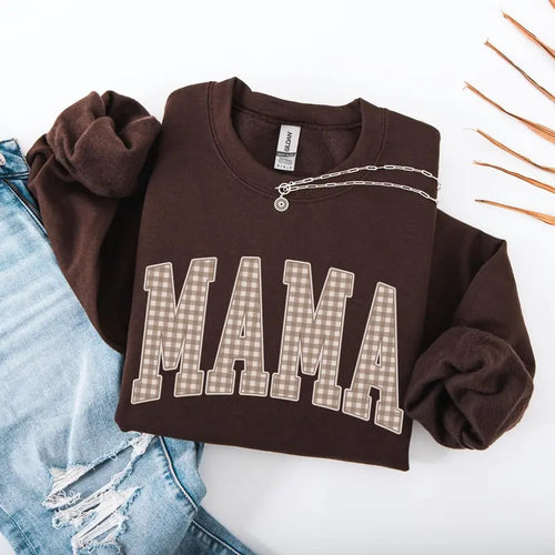 Gingham Mama Sweatshirt