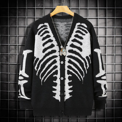 Skeleton knit cardigan