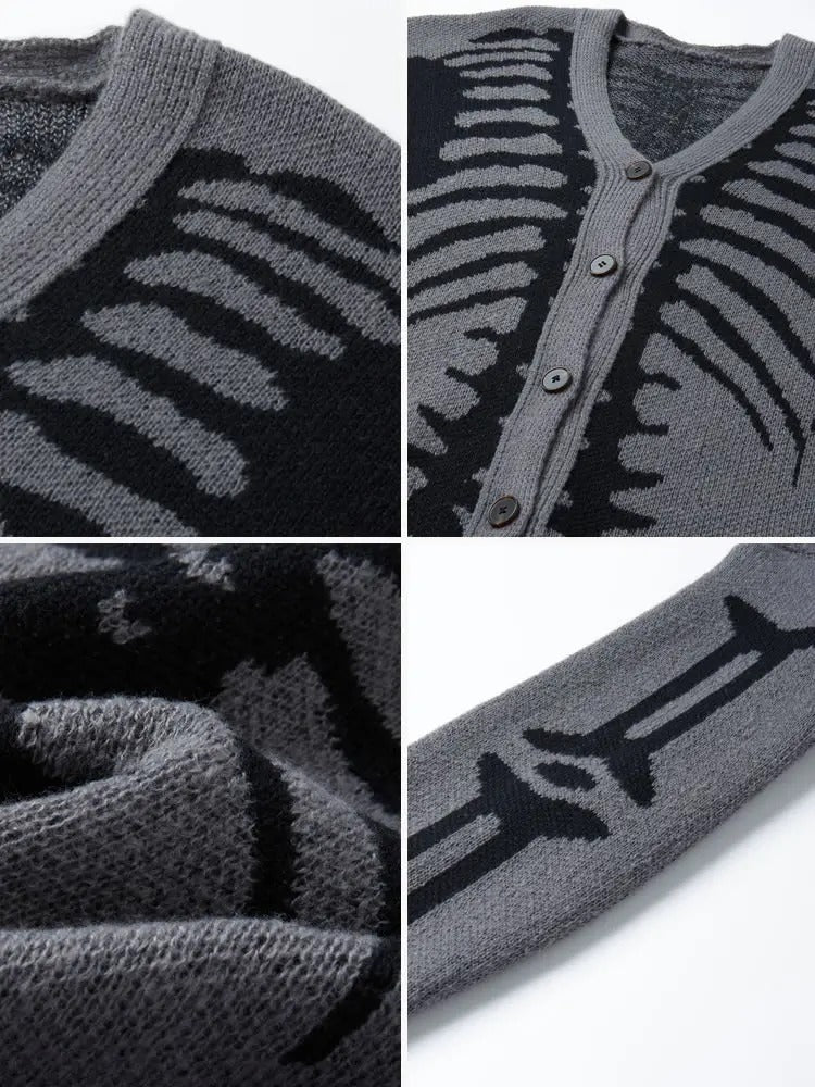 Skeleton knit cardigan