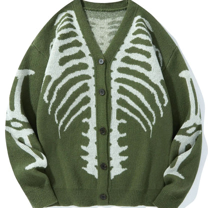 Skeleton knit cardigan