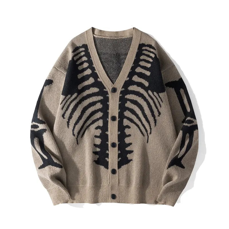 Skeleton knit cardigan