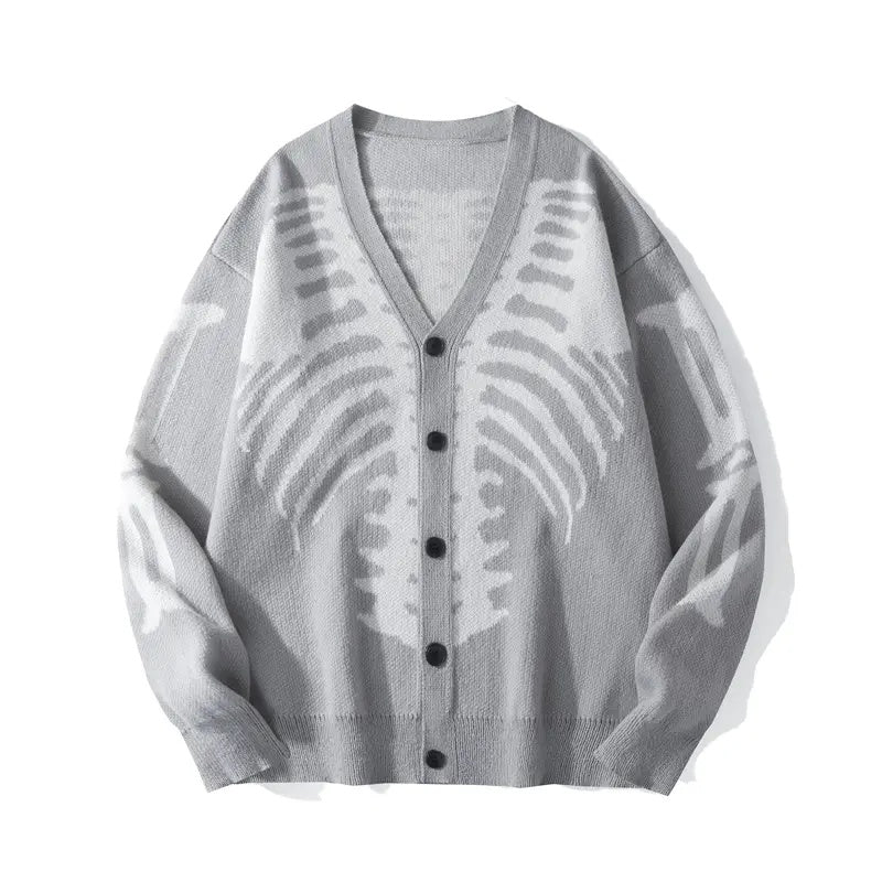 Skeleton knit cardigan