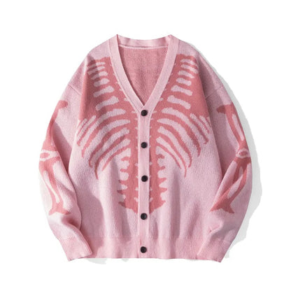 Skeleton knit cardigan